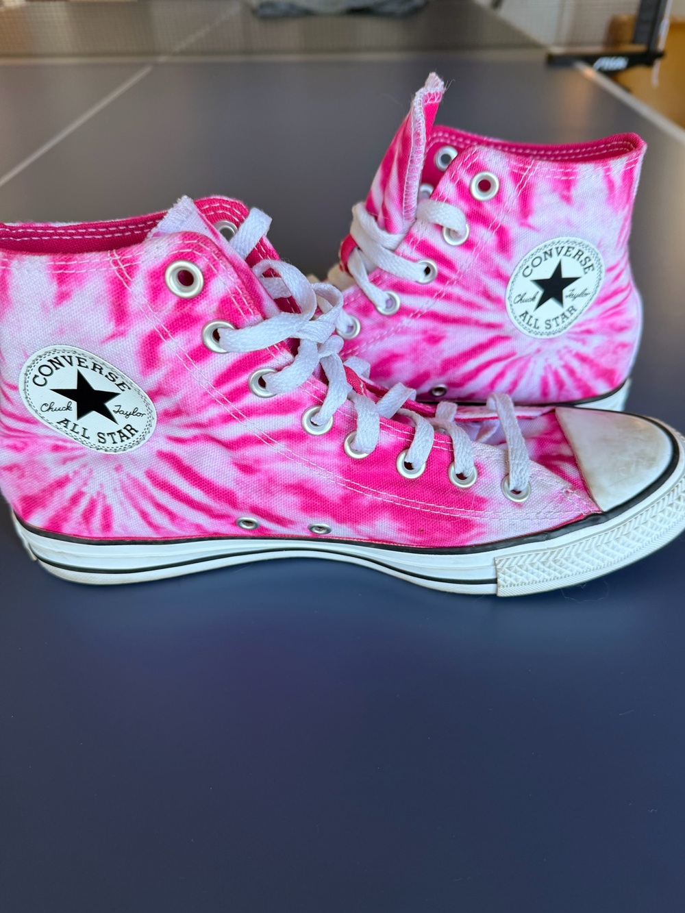Converse Pink Tie-Dye High Top Sneakers - Womens 9.5